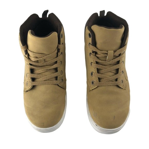 EUC Target Brand Boys High Top Faux Leather Shoes Size 4 - Picture 2 of 6